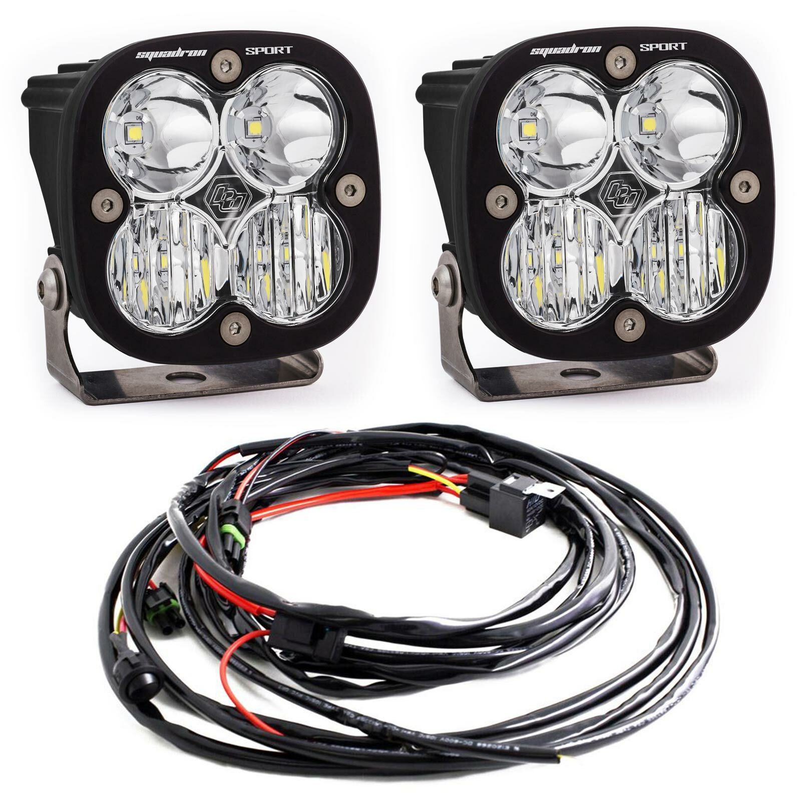 Baja Designs® Squadron Sport™ LED Pair Driving/Combo Lights Kit w/ Wire Harness
