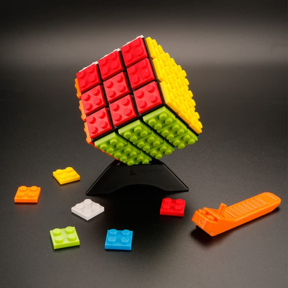 Ulanlan Speed Magic Rubix Cube 3x3 Build-on Brick Smooth Turning Cube...