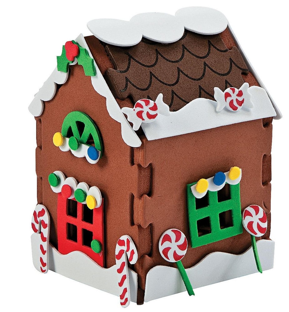 Gingerbread House Craft Kits 3D | 1 Single Kit 1 Kit, Multi