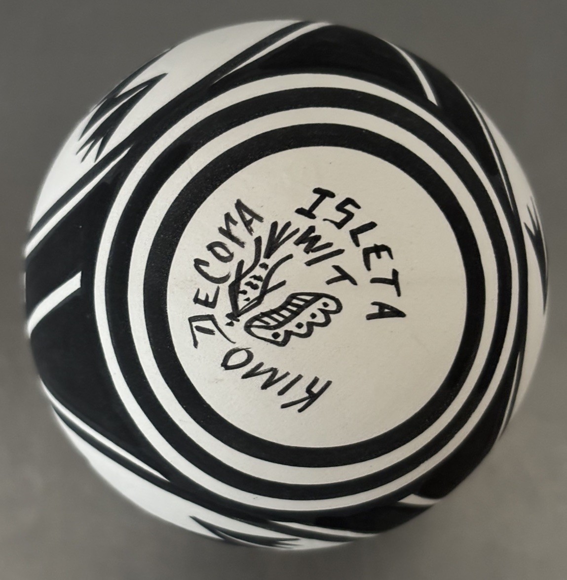 Signed Kimo DeCora Isleta Pueblo Pottery 3” Ornament Southwest Frog FREE SHIP