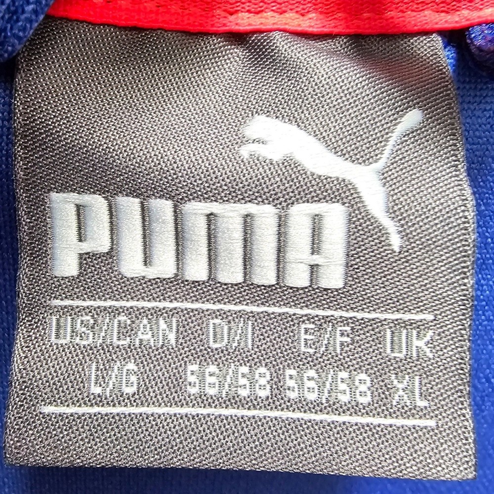 Puma Golf Mens Blue Heathered Quarter Zip Pullover Performance Shirt Large