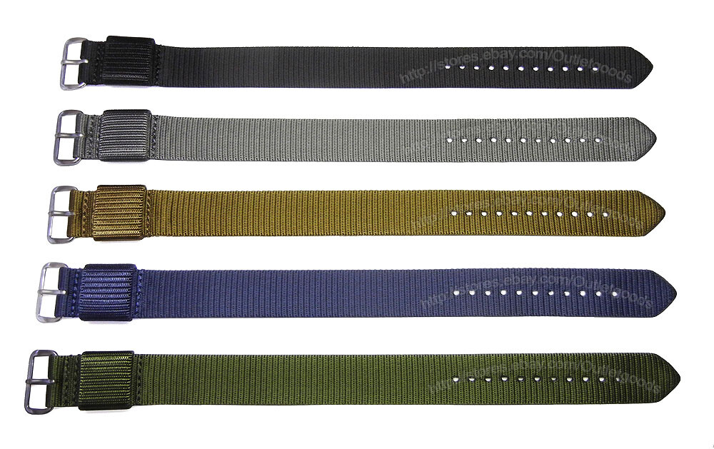 16mm 18mm 20mm 22mm 24mm MOD Mil Series RAF Military Nylon Watch Strap Watchband