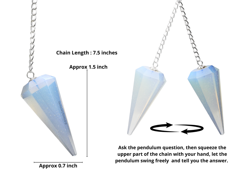Opalite Dowsing Crystal Pendulum