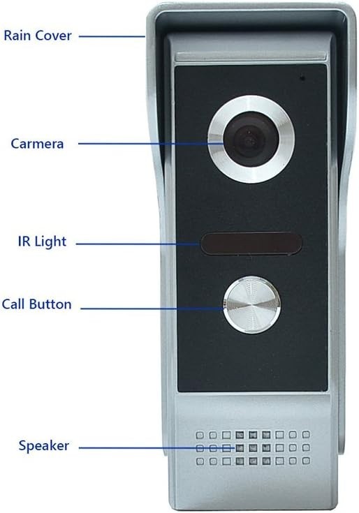 Elegant 7-Inch Wired Video Intercom System with Night Vision & Dual-Way Intercom