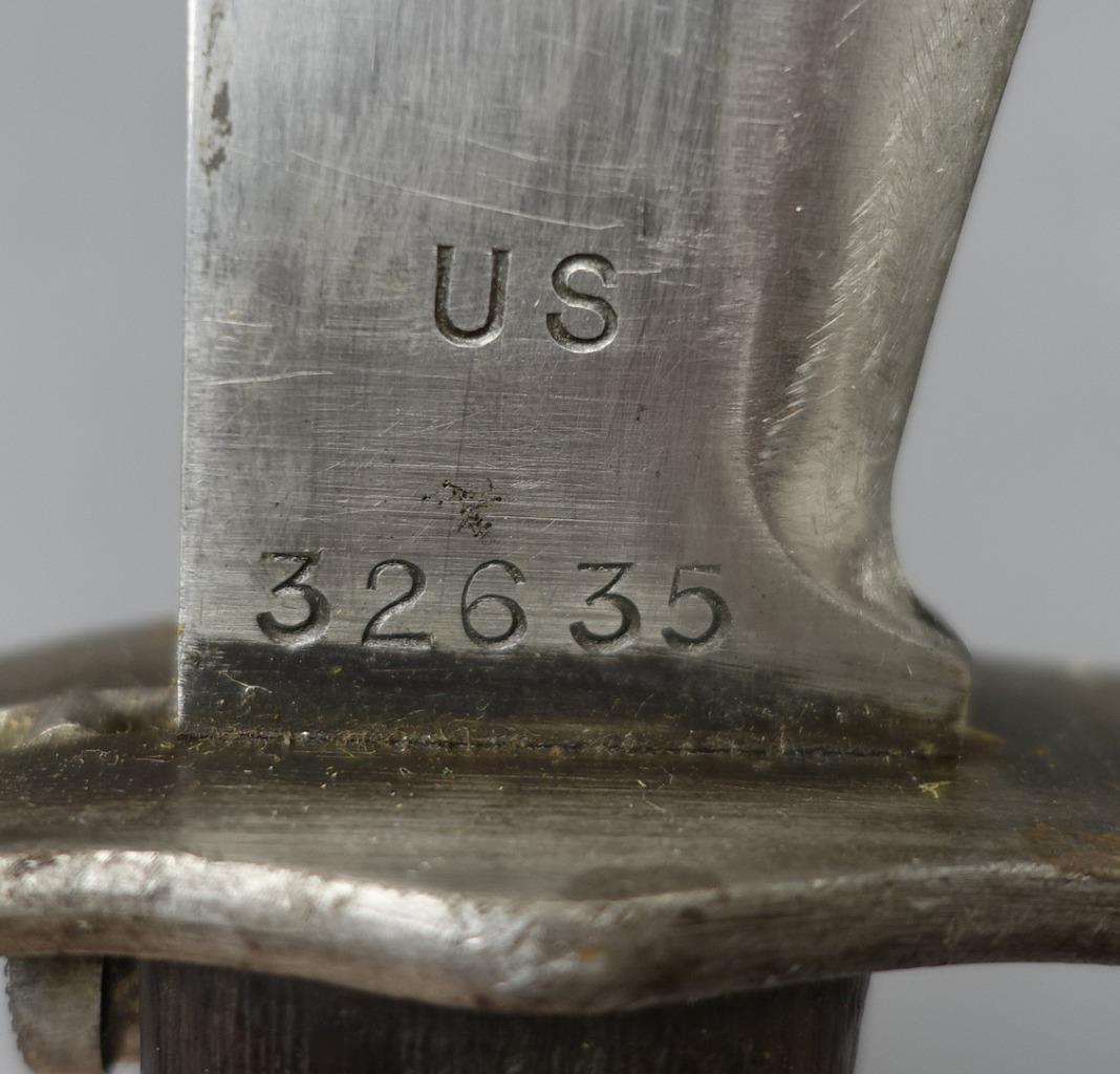 Original WWI 15" Bolo Knife w/ Scabbard SA-1916 USA #32635