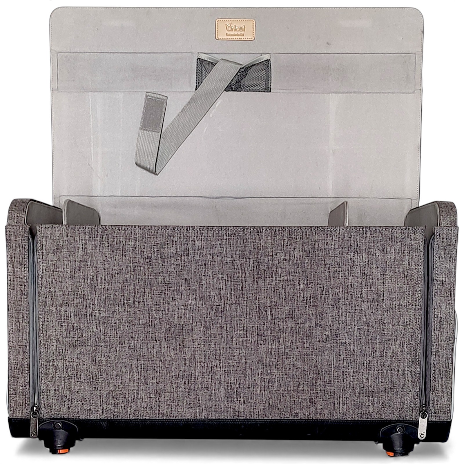 Cricut Craft Tote Grey Tweed Travel Storage Case (No Handle Or Wheels)