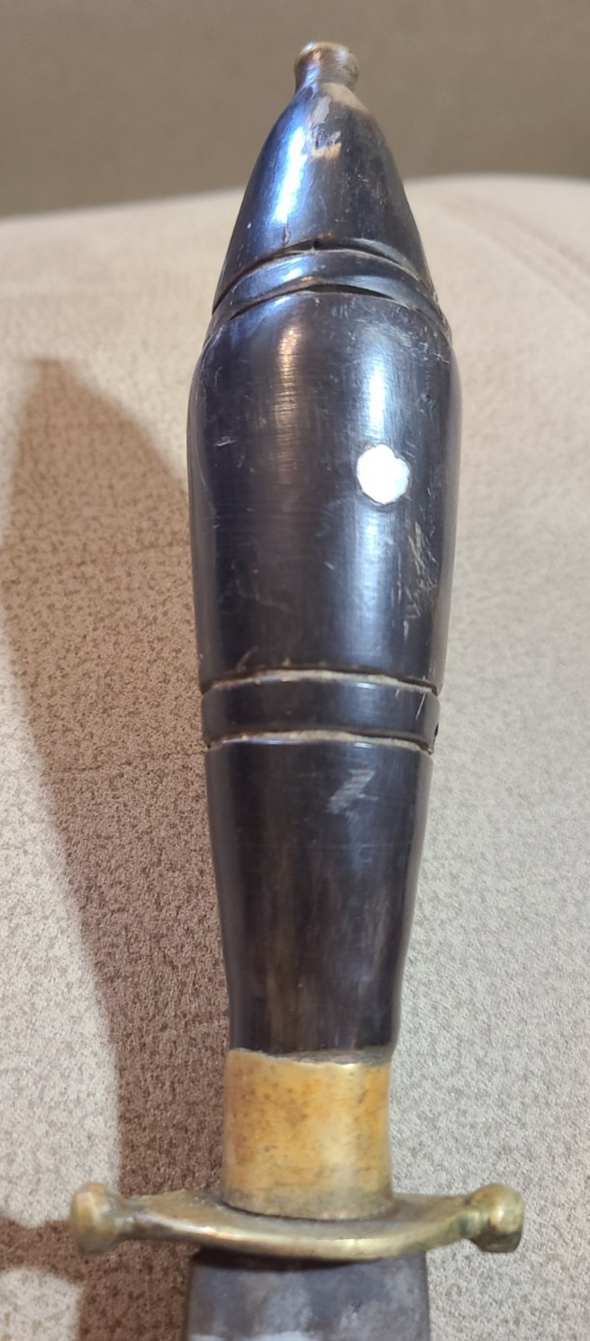 Vintage Scorpion Blade Antique Mexican Knife With Bull Horn Handle Circa 1890's