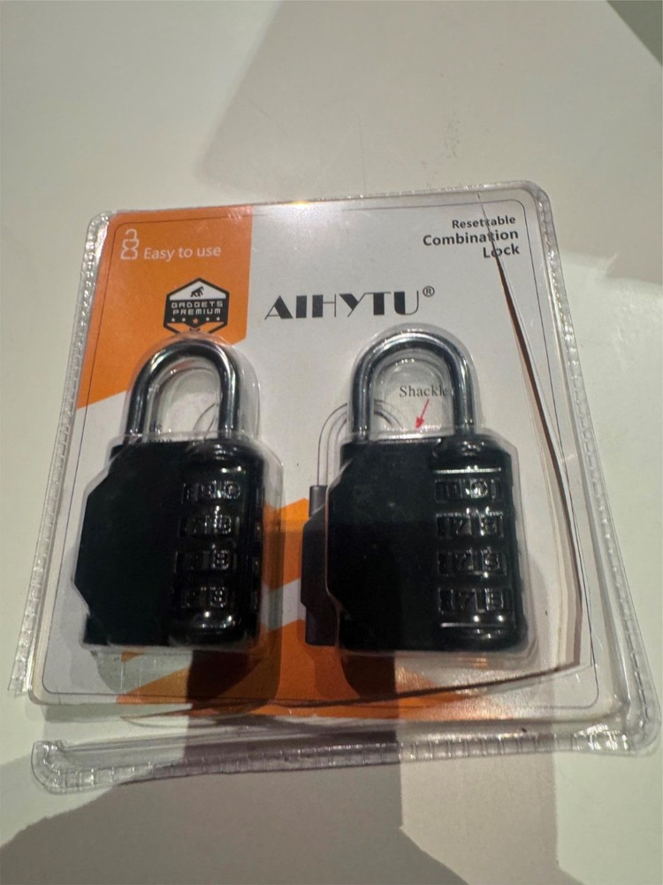 2 Pack Combination Lock Resettable 4 Digit Padlock
