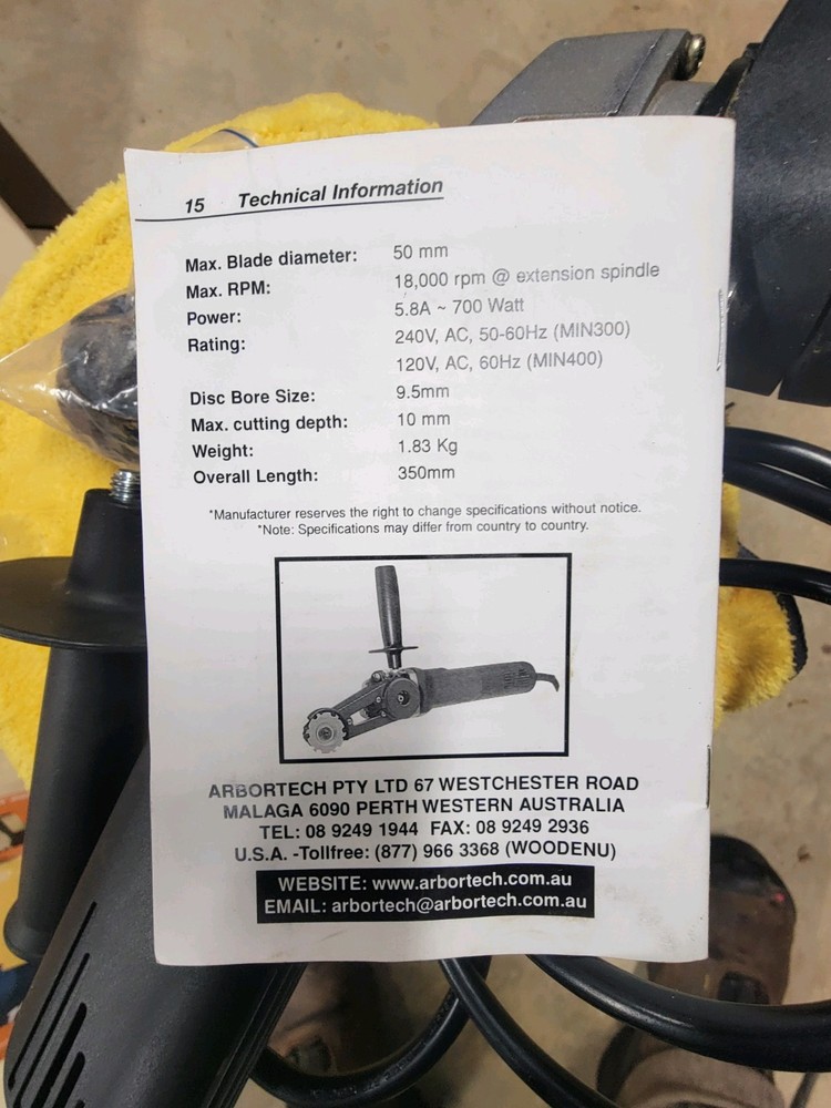 Arbor Tech Mini Grinder. Cutting, Carving, Sanding + Bits and Sander Attachments