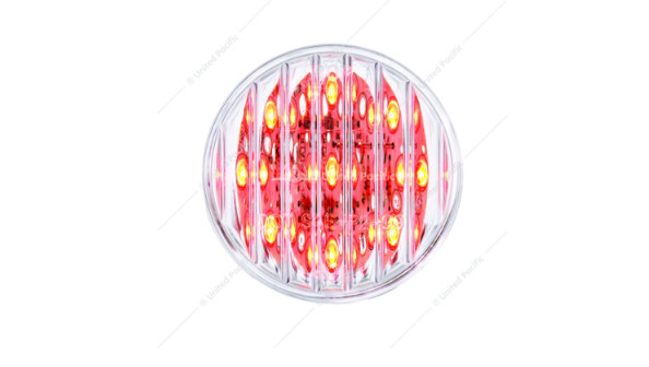9 LED 2" ROUND LIGHT (CLEARANCE/MARKER) - RED LED/CLEAR LENS