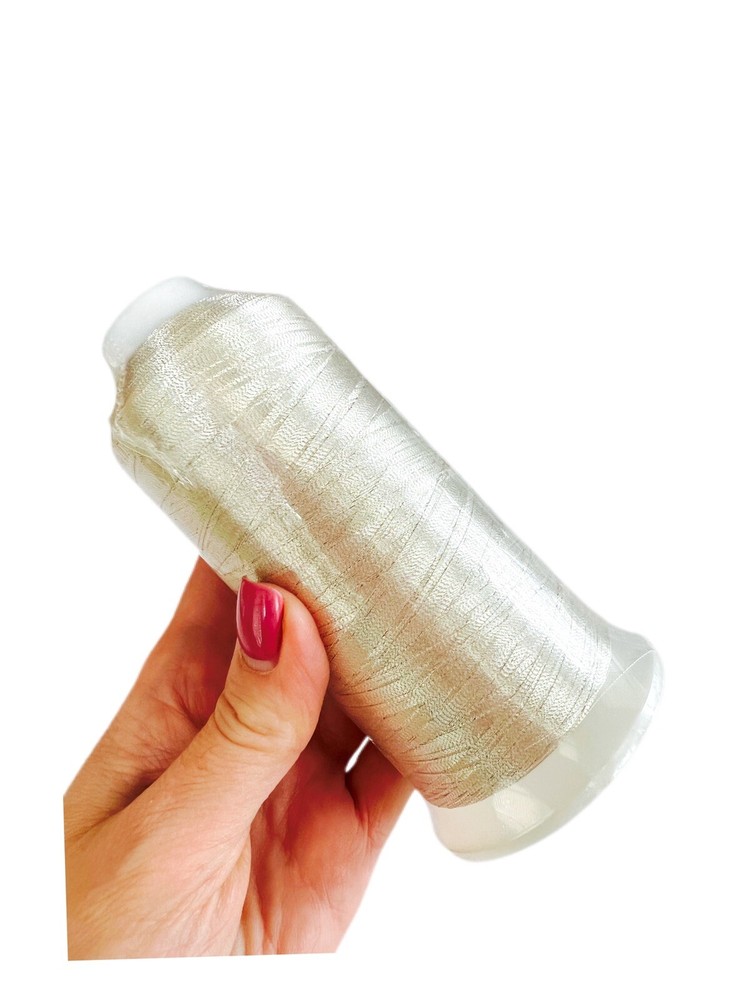 NEW 5000 YARDS SPOOL SILVER METALLIC THREAD YARN JAPAN