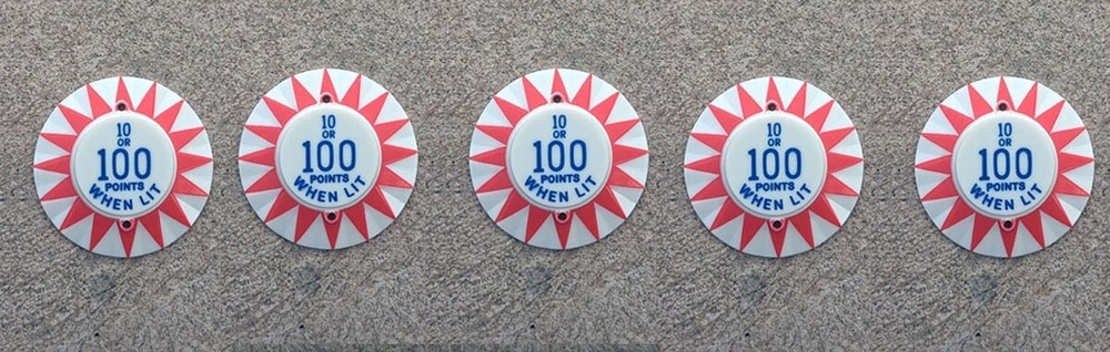 Williams 3 Jokers Pinball Machine POP BUMPER CAP SET