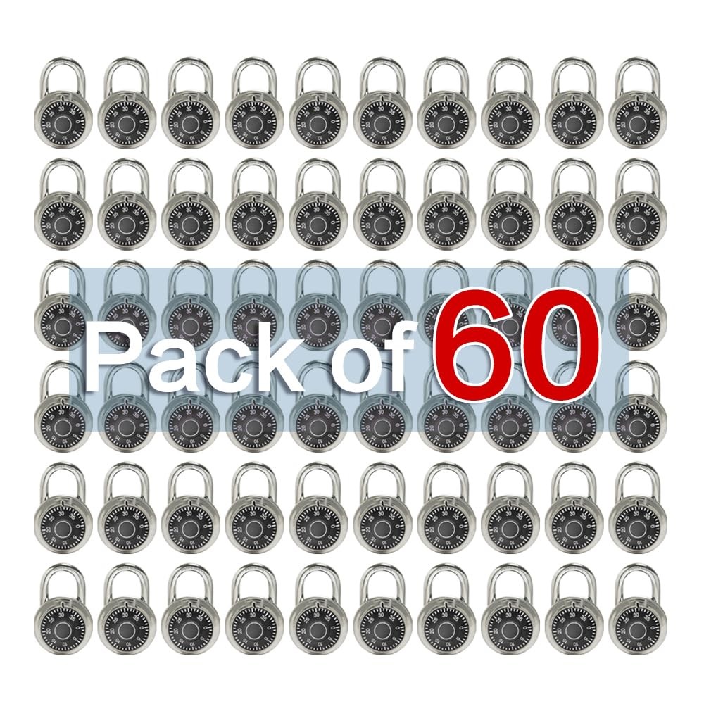 Lock Standard Dial Combination Lock, 2 inch. Wide, with Different Combination...