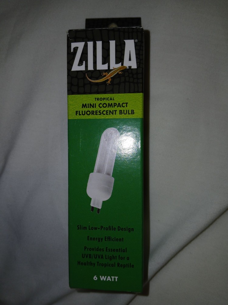 NEW Zilla Mini Compact Fluorescent Bulb Tropical G9 socket 6 watt