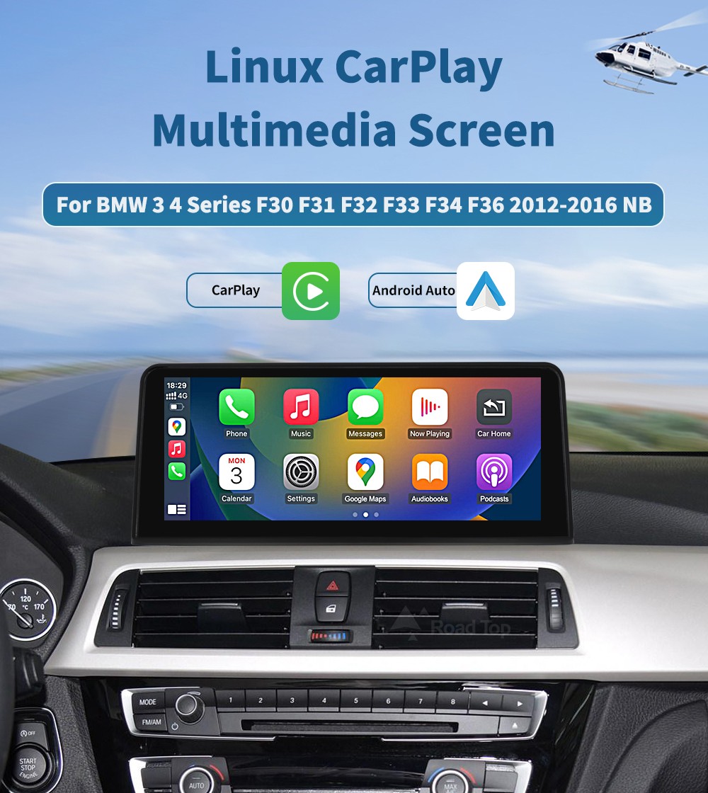 10.25"CarPlay Linux Touch Screen For BMW 3 4 serie F30 F31 F32 F33 F34 F36 NBT