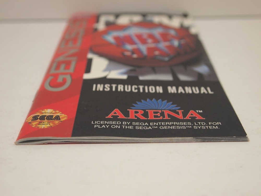 NBA Jam (SEGA Genesis) Authentic MANUAL ONLY
