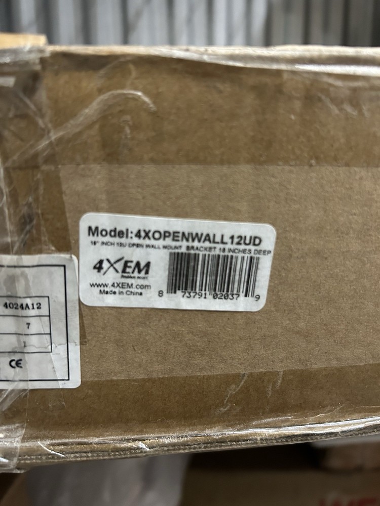 New 4XEM 12U Open Wall Mount Network Rack Bracket