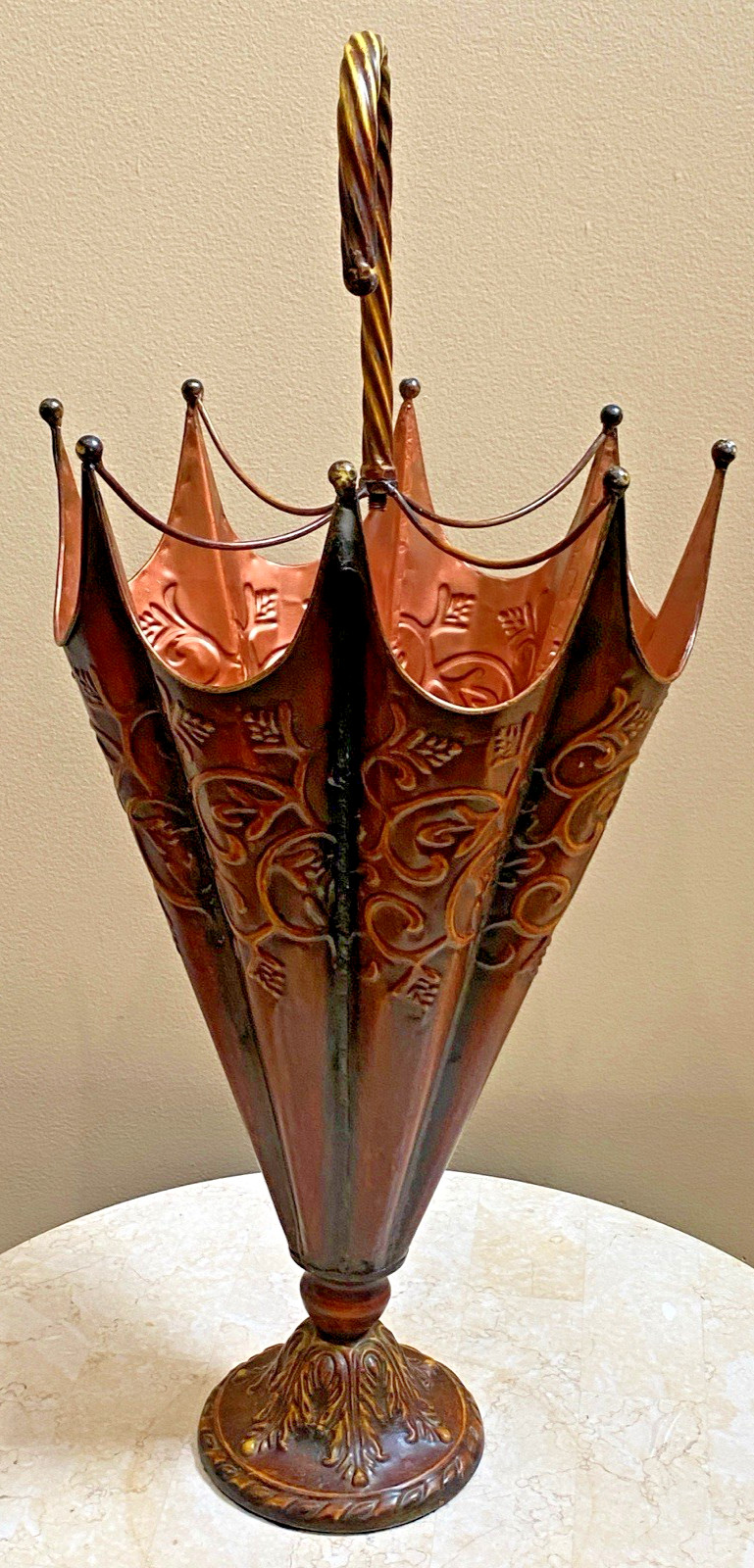 Vintage Umbrella Shaped Stand cane walking-sticks Holder Metal