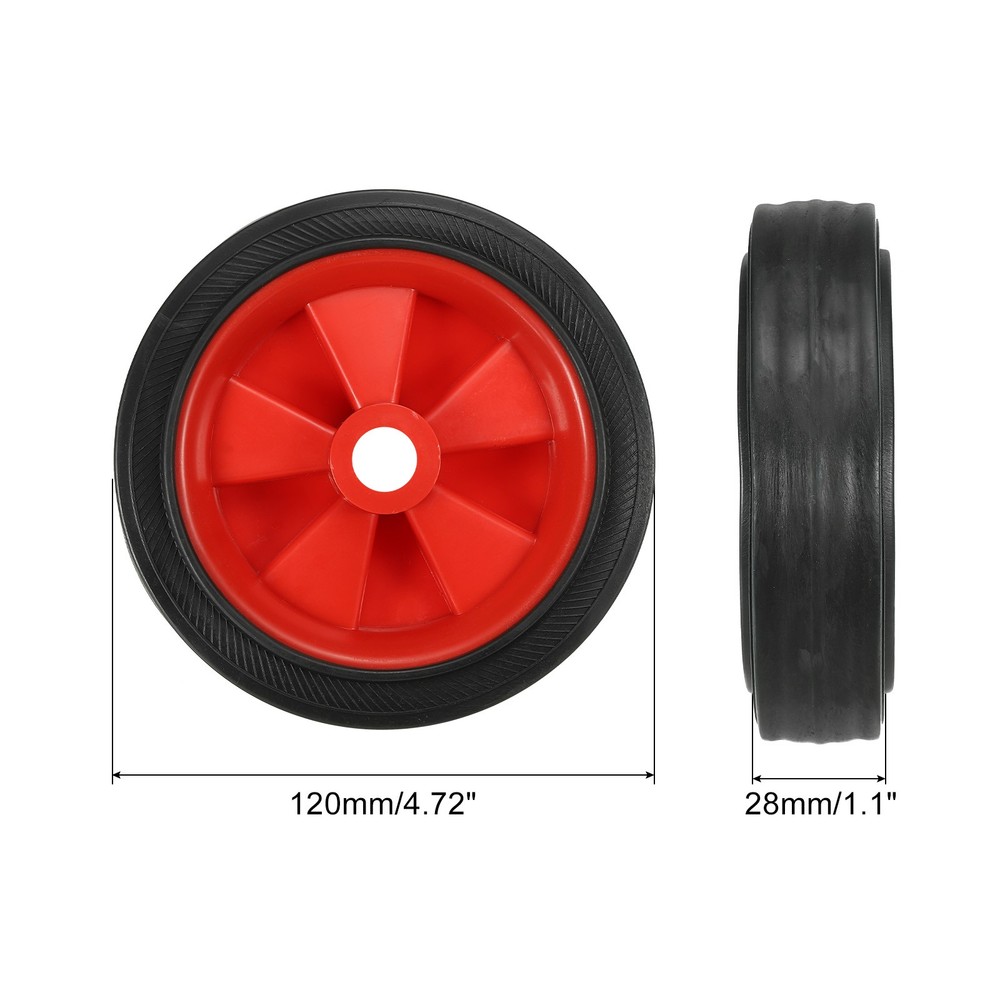 4.7" Universal Air Compressor Wheel with 0.5" Hole Black Red