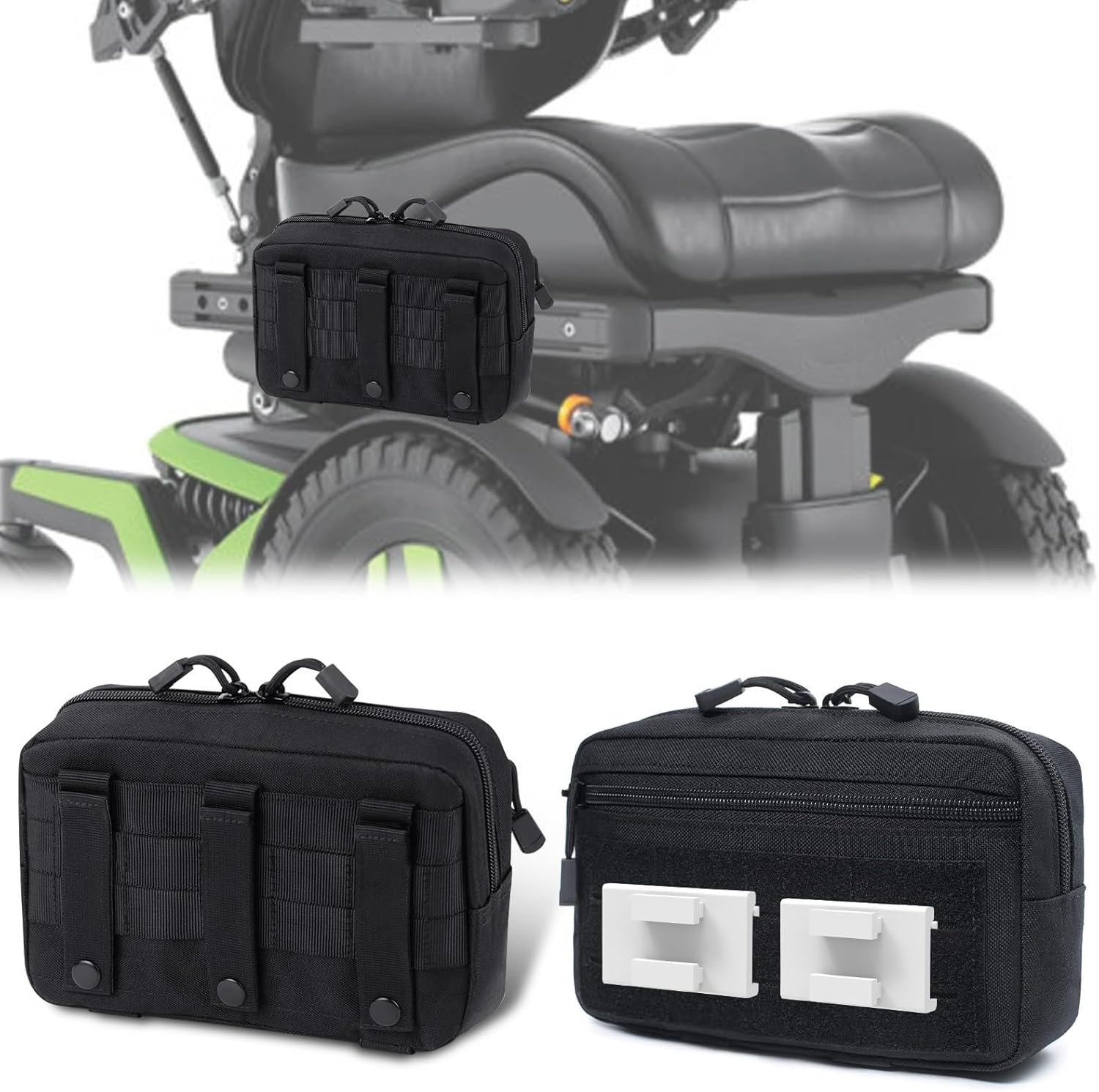 Wheel Chair Side Bag for Permobil Power, Removable Storage Bag for Permobil Whee