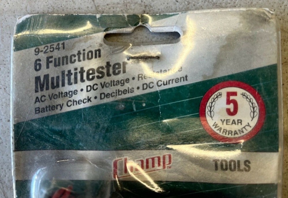 NOS Champ 6-Function Multi-Tester W/Positive & Negative Probes #9-2541 Fast Ship
