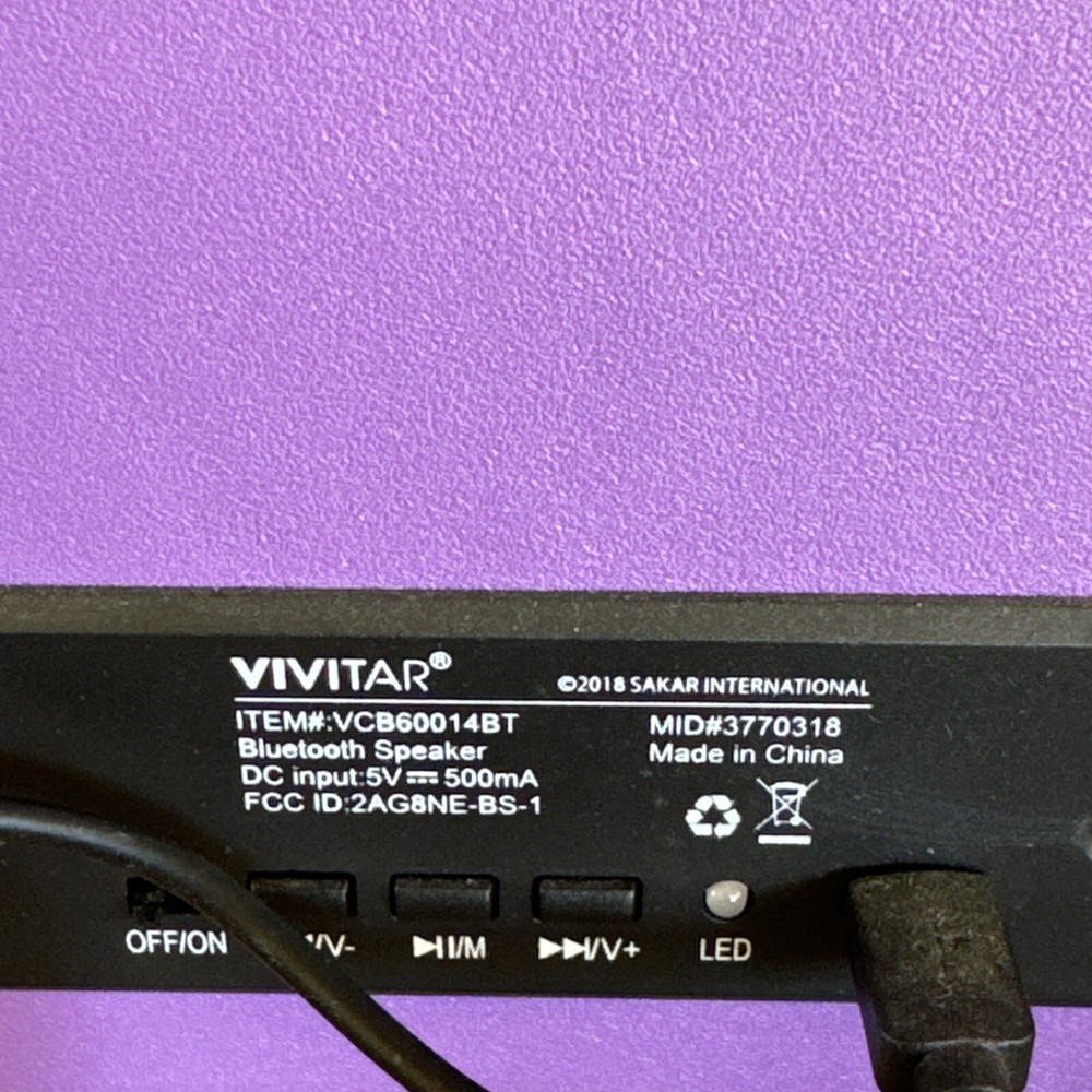 Bluetooth Speaker Vivitar VCB60914BT