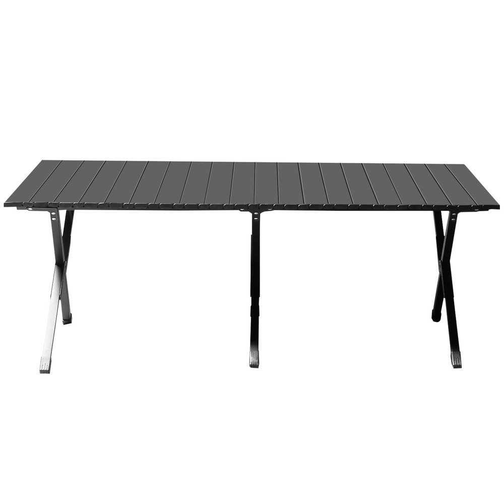 Folding Camping Table Portable Picnic Table Lightweight Roll Up Side Table Black