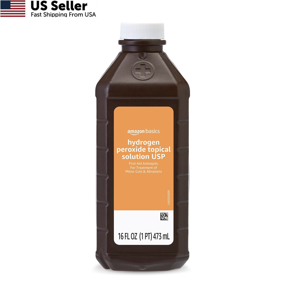 Amazon Basics Hydrogen Peroxide Topical Solution USP, First Aid 1 Pack