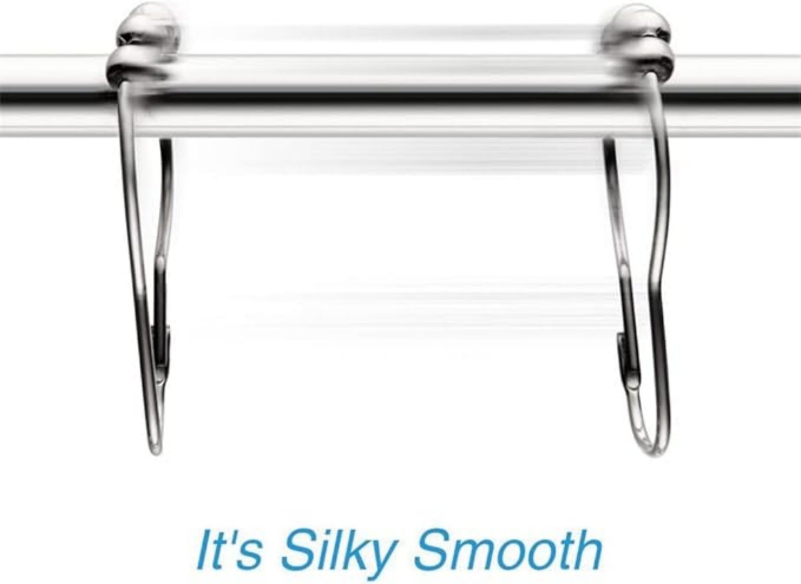 Shower Curtain Hooks Rings Stainless Steel Set of 12 Polished