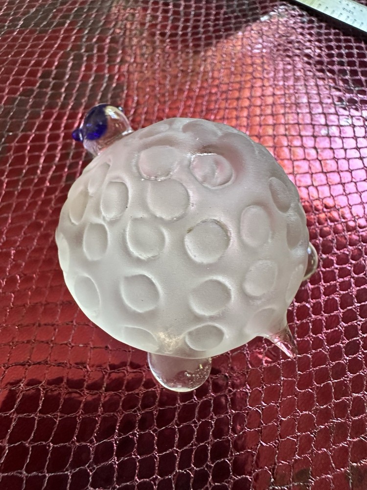 Frosted Crystal Turtle Figurine