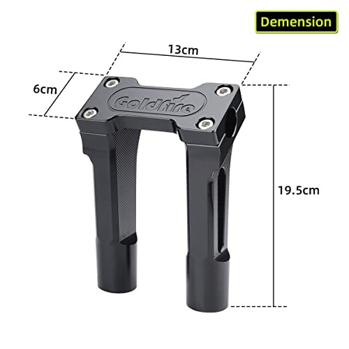 Motorcycle Handlebar Risers for H-D 1” Handlebar, Aluminium Pullback 6 inch