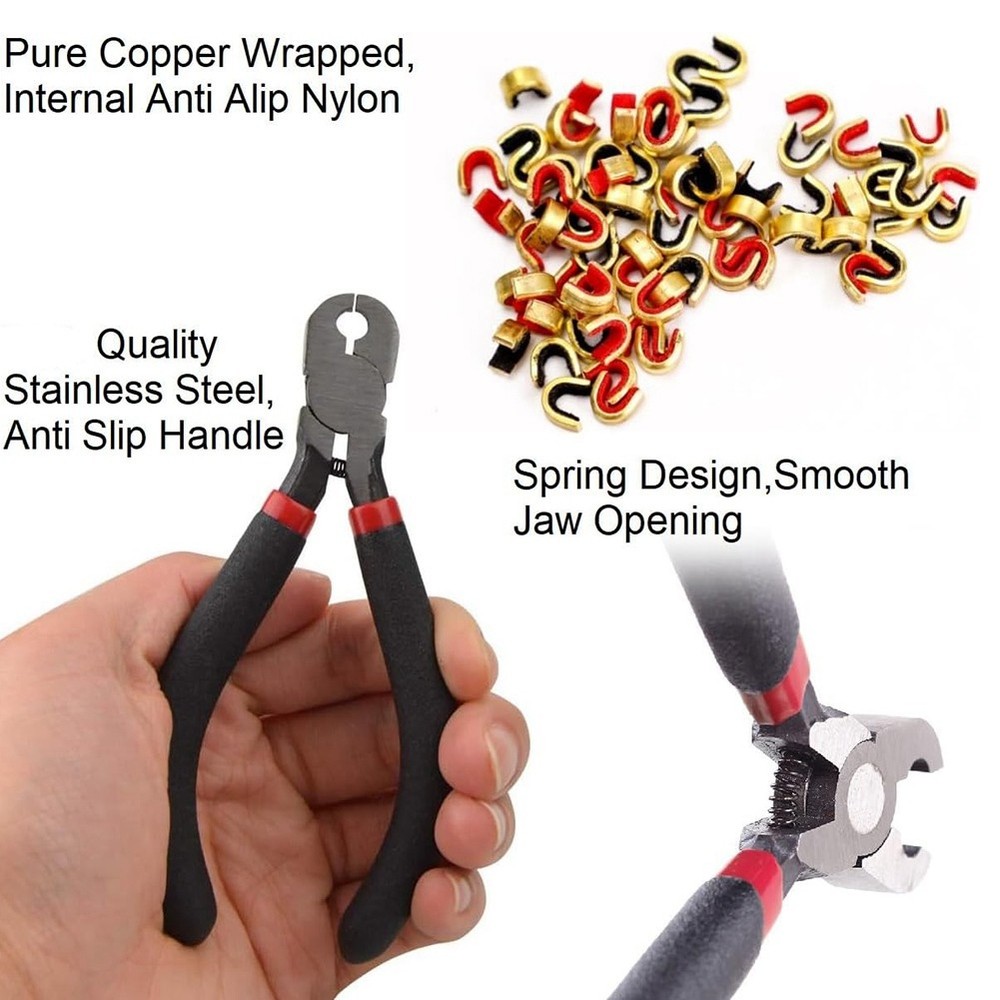 Bow String Nocking Points Set with T Square Ruler Nocking Buckle Pliers and9651