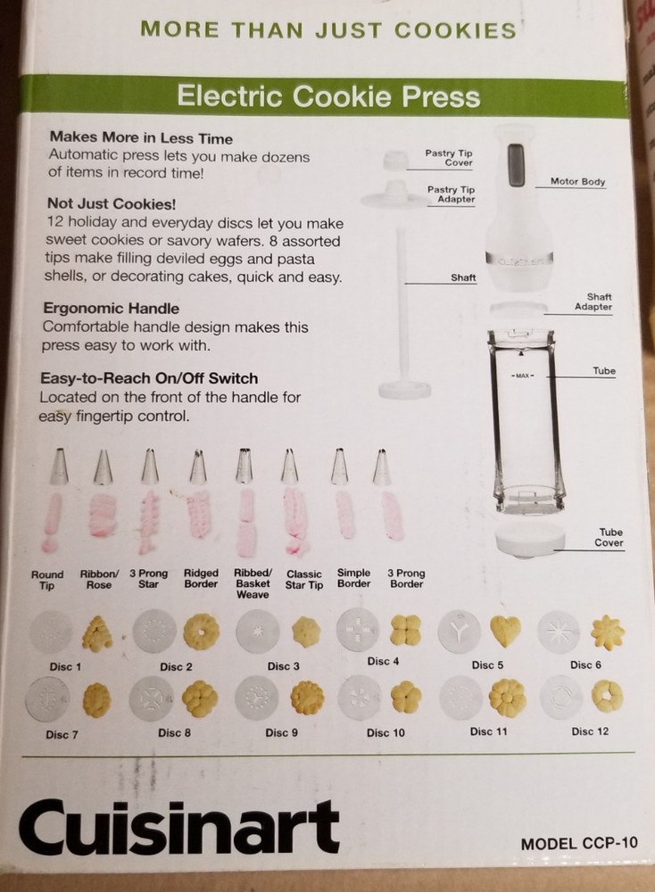 Cuisinart CCP-10 Electric Cookie Press