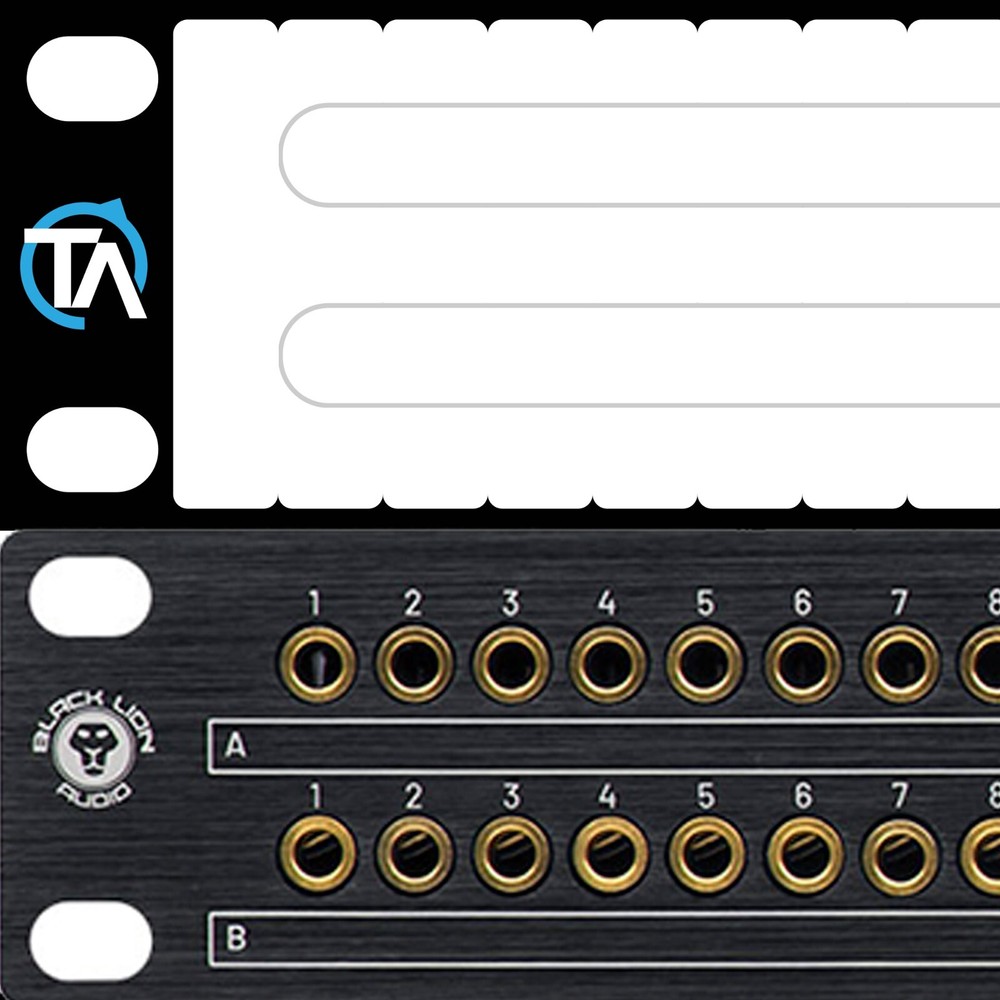 Single - Trace Audio Blank Patch Bay Labels Compatible with Black Lion PBR TT