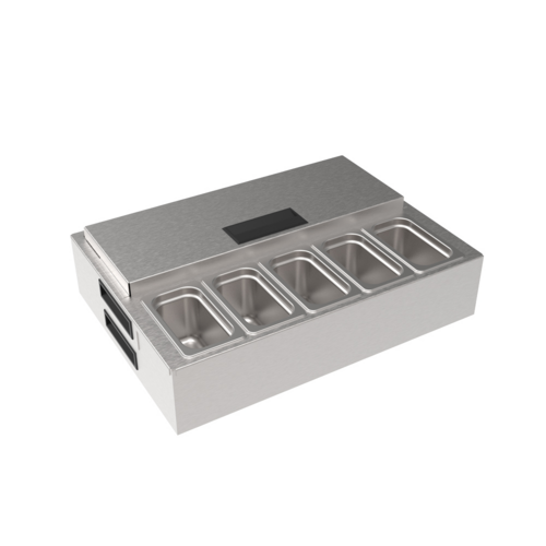 Krowne Metal KR-GT24 Royal Series 24" Stainless Steel Chilled Garnish Station