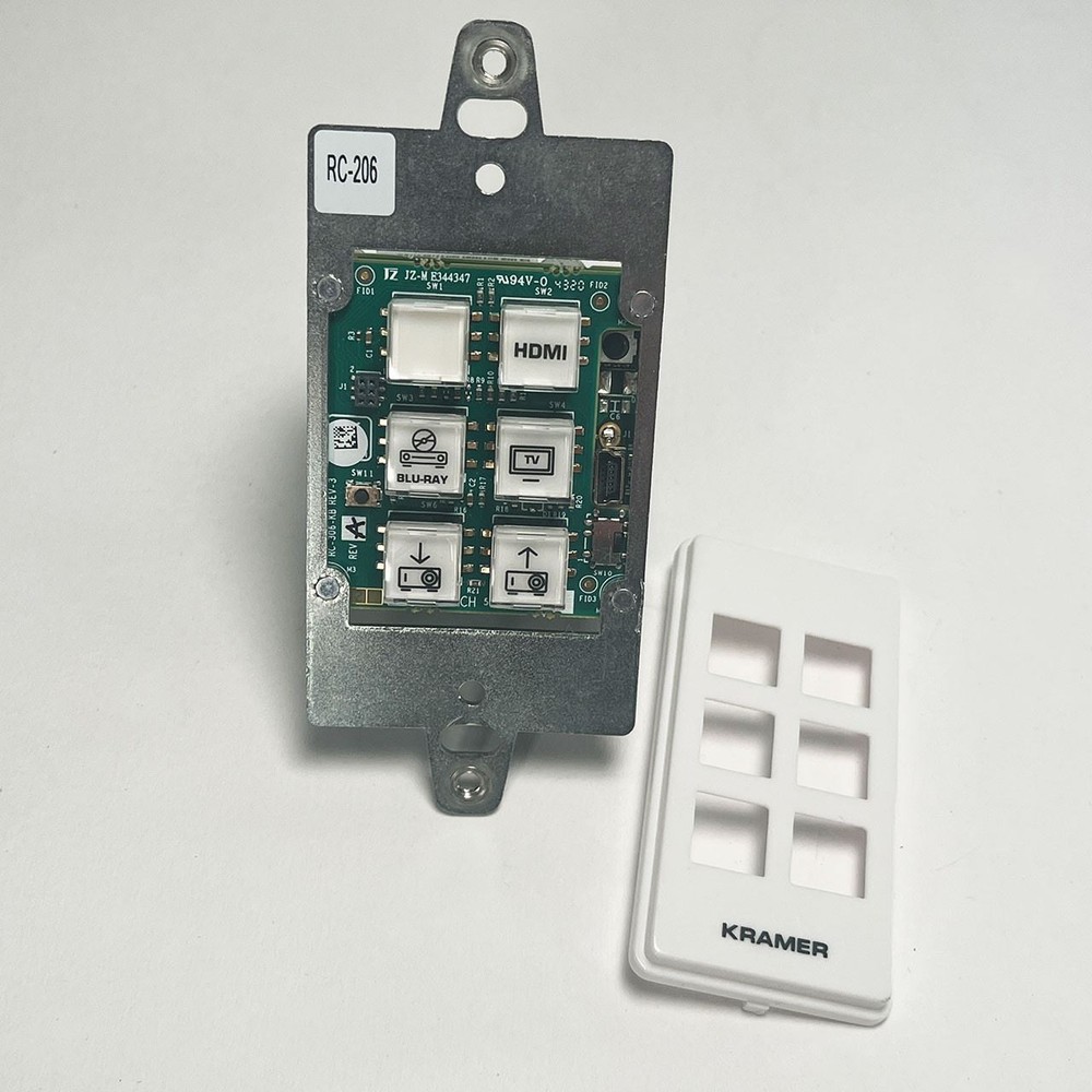 Kramer RC-206 6-Button Control Keypad Used