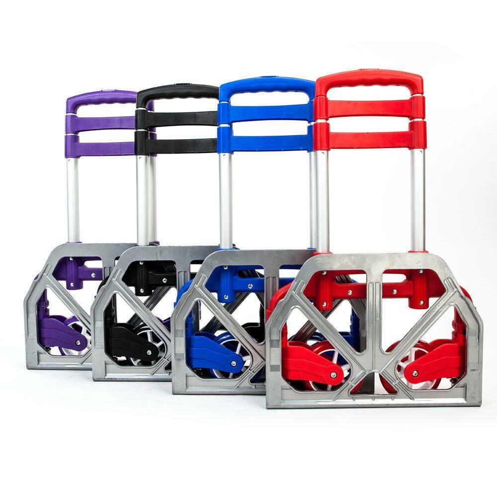 Portable Luggage Cart Heavy Duty Folding Roller Carts Carrier Foldable Platform