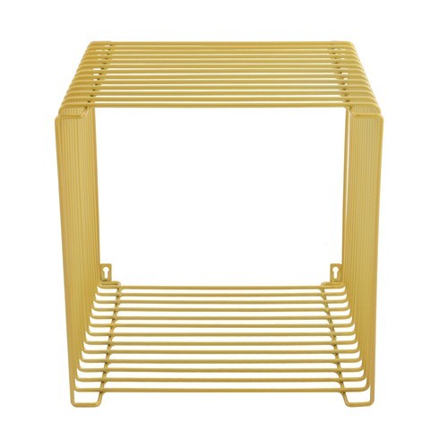 Iron Multi-Purpose Square Side Table Side Table Square Cage End Table