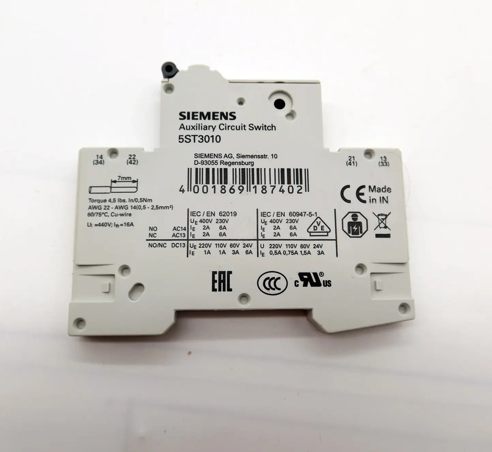 5ST3010 *Siemens* auxiliary switch