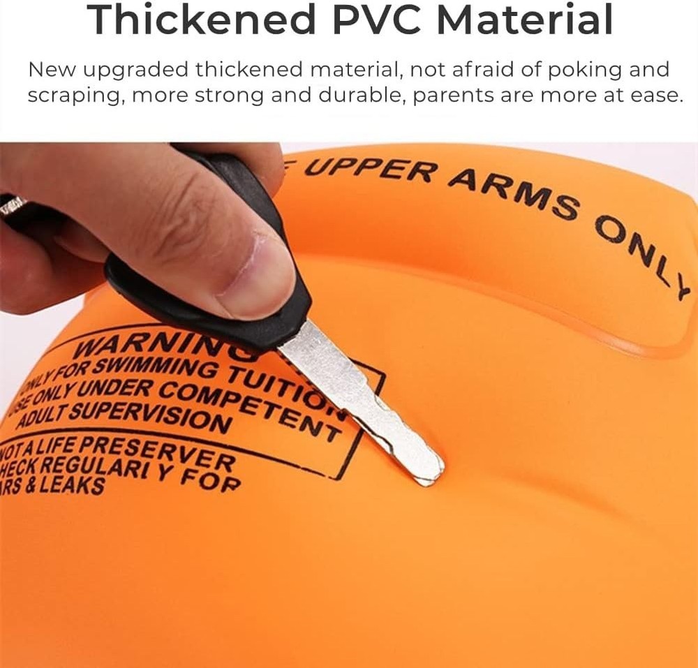 Comfortable PVC Arm Floaties - 2 Blue & 2 Pink Pool Float Bands for All Ages