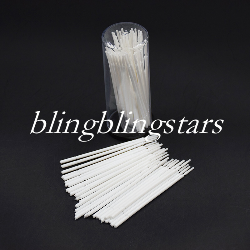 100 Pcs Dental Disposable Bendable Micro Brush Applicator Taper White Long