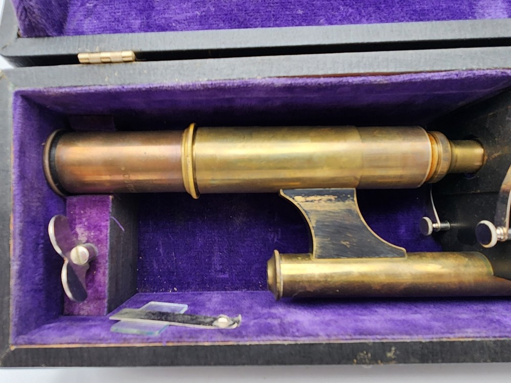 1900s 'Simplex' compound monocular microscope by Gundlach-Manhattan Optical Co