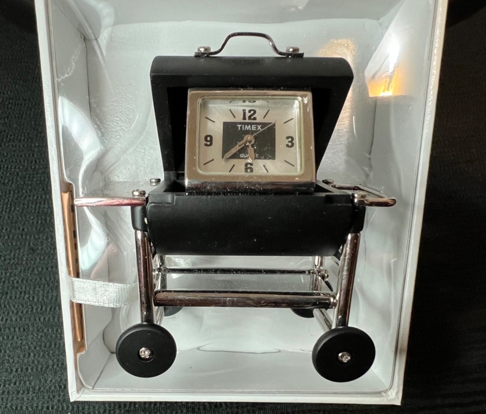 Miniature Timex Clock Barbeque Shape Quartz Movement