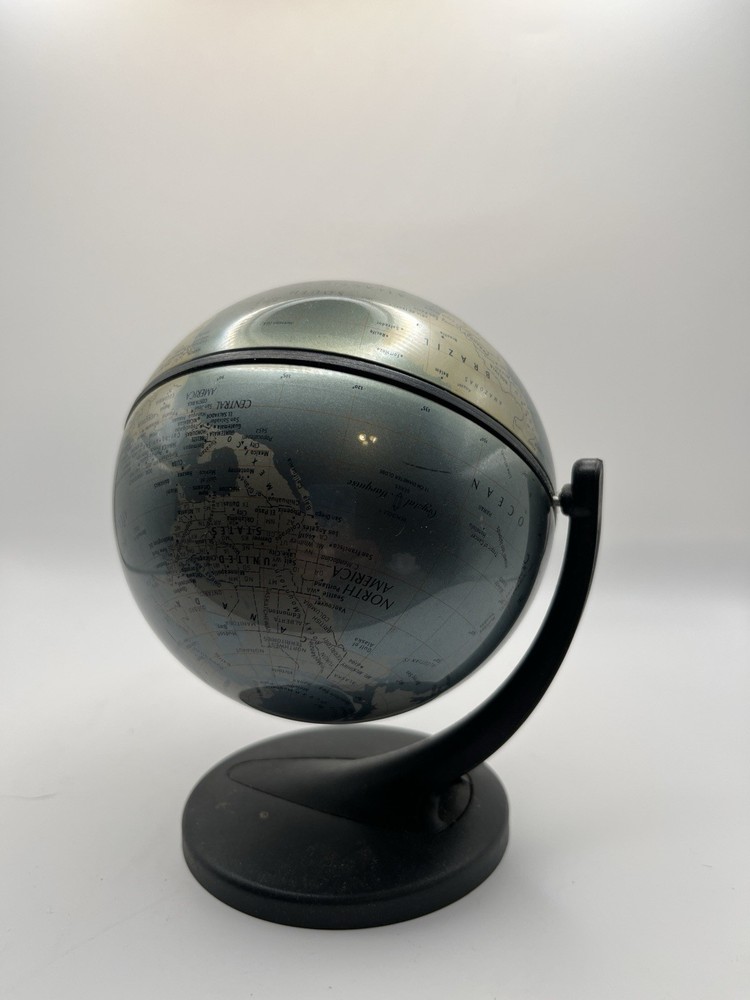 Replogle Globe Mini Desk Dual Direction Spin 4” Diameter Blue Tint 2001 Display