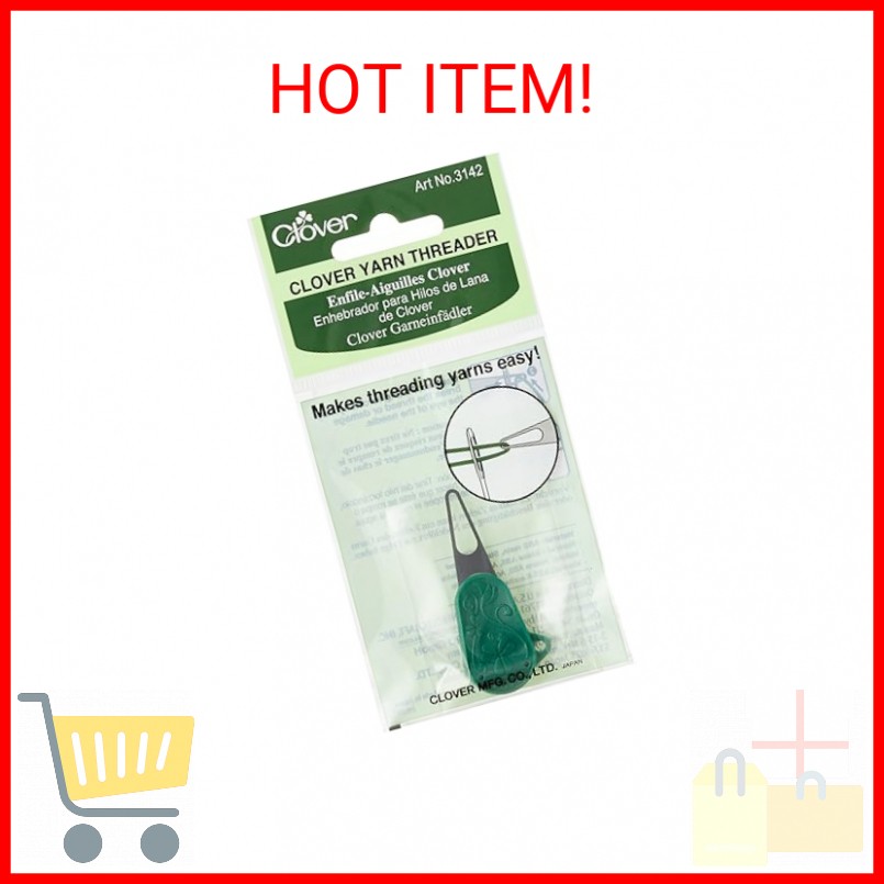 Clover 3142 Yarn Threader,Dark green