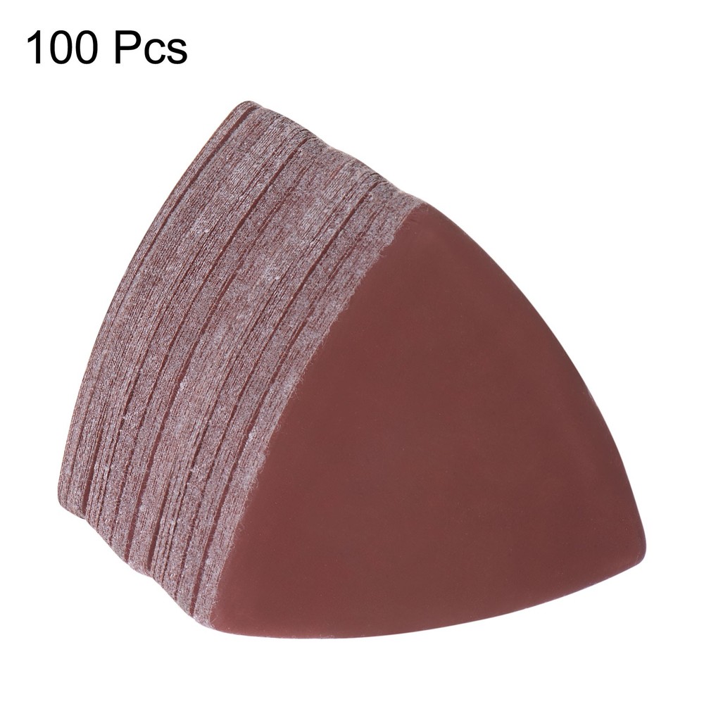 100pcs 2000 Grits 80mm Aluminum Oxide Triangular Hook & Loop Sandpapers Pads