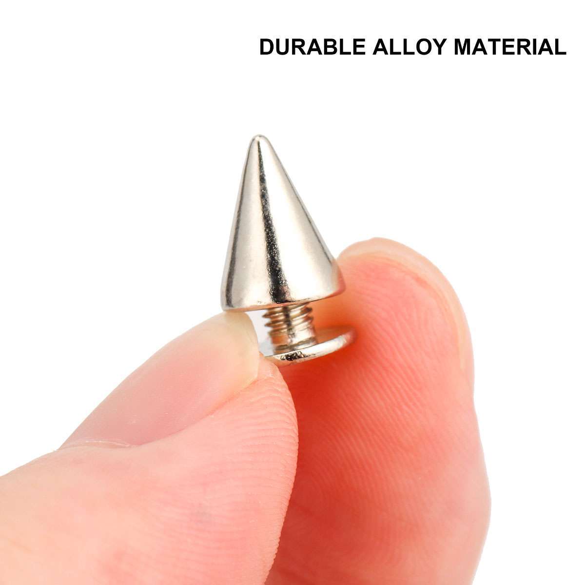 100X Punk Cone Metal Spikes Rivets Studs Screw Back For Clothing Jacket Leather