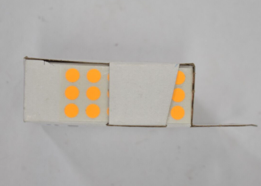 ChromaLabel .25" Fluorescent Orange Sticky Color Coding Dot Stickers 1000 Pack