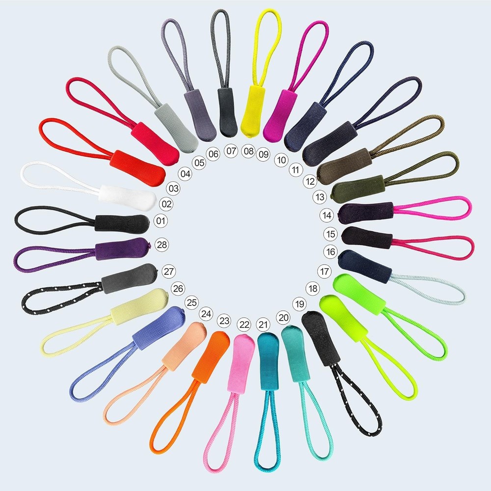 10 Pcs Black Luggage Zipper Pull Replacement Tabs For Backpack Suitcase Bags