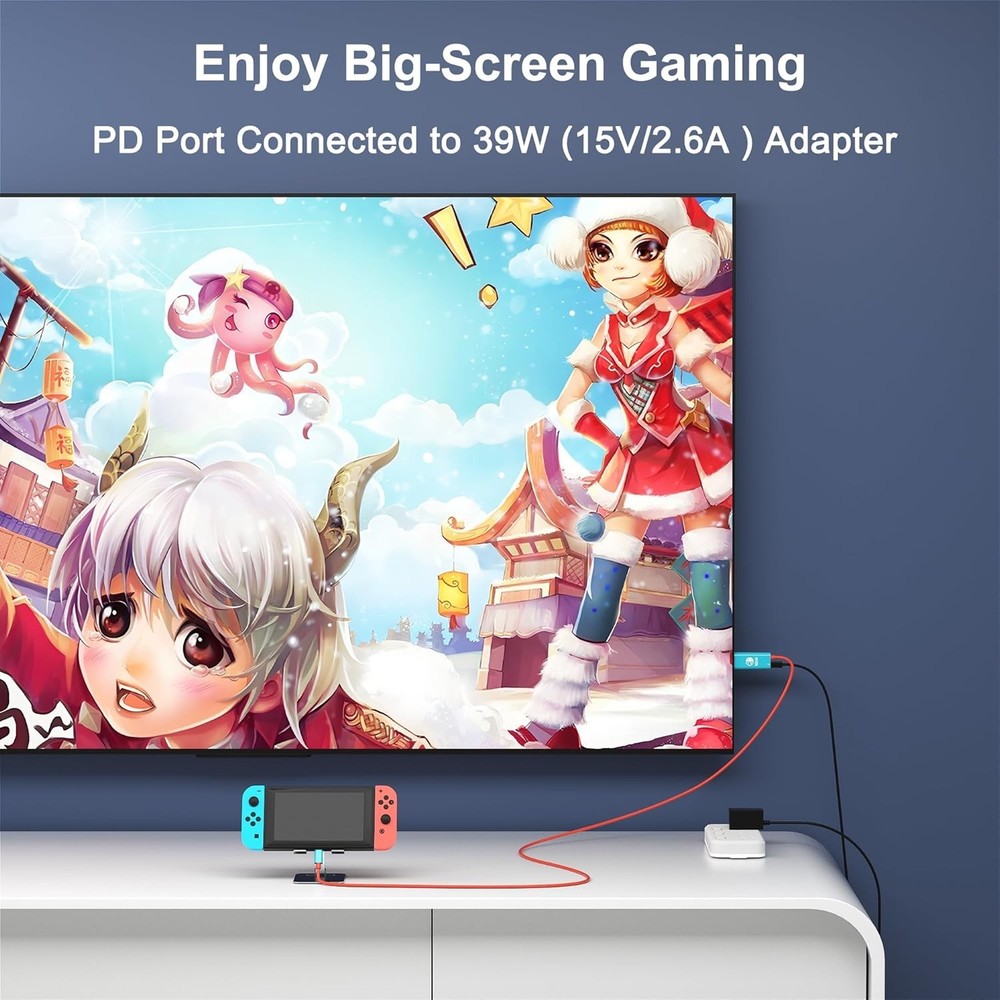 Versatile Portable Dock Adapter for Switch/OLED/Steam Deck - Plug & Play
